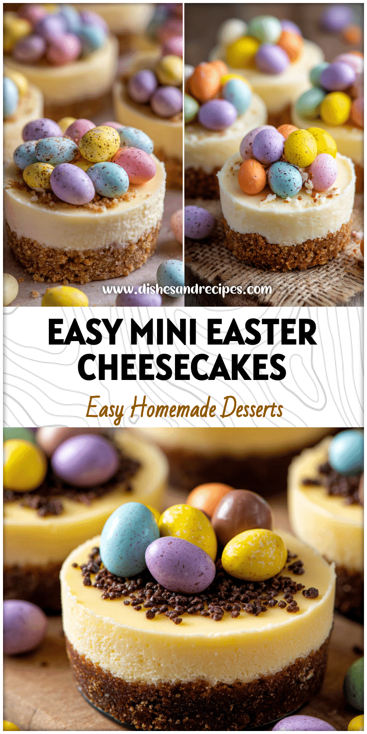 Colorful Mini Egg No Bake Cheesecake topped with Cadbury mini eggs, a festive Easter Cheesecake dessert.